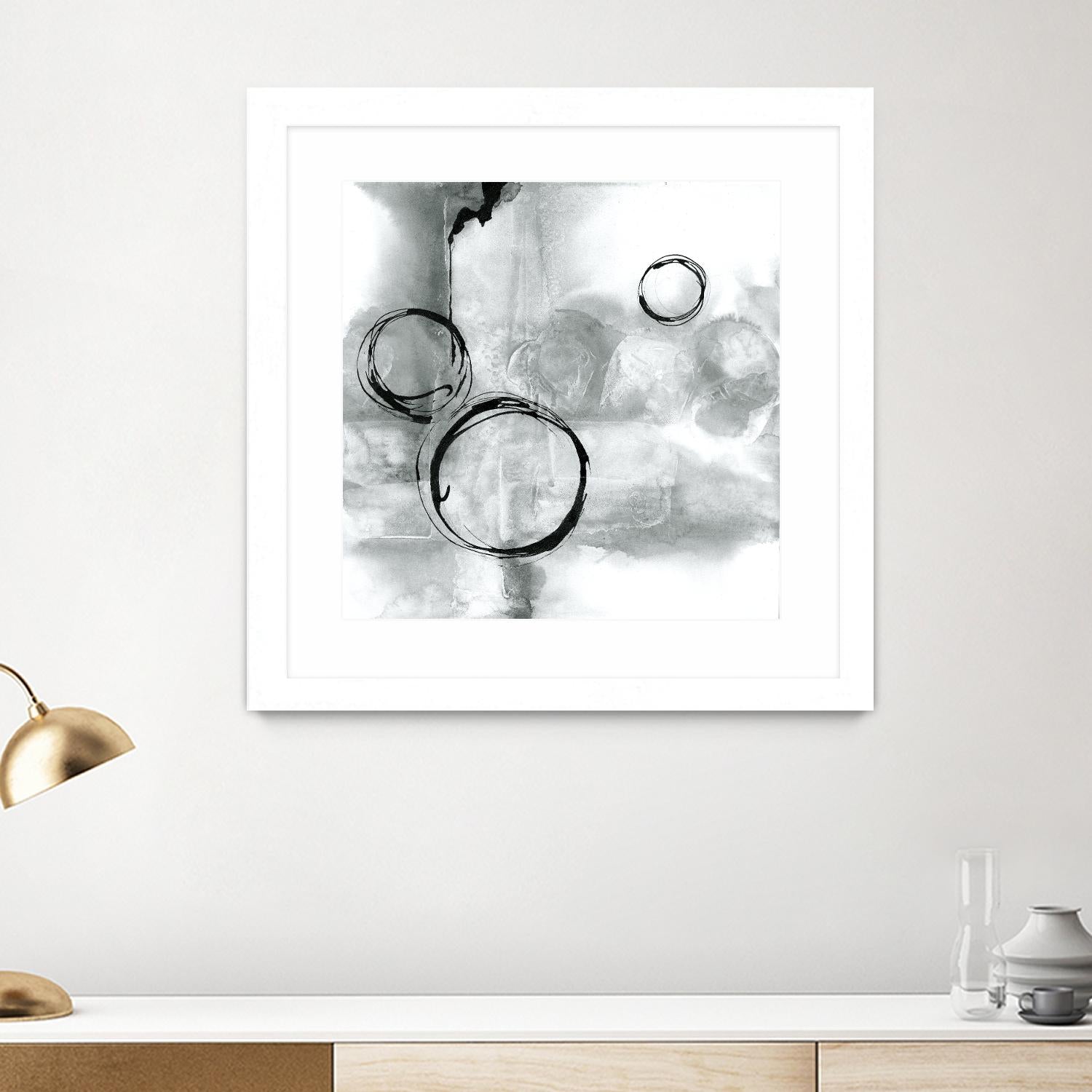 Full Circle I Gray by Chris Paschke on GIANT ART - grey abstract