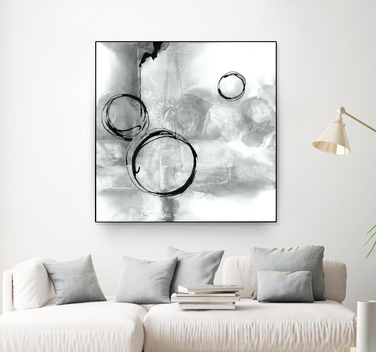Full Circle I Gray by Chris Paschke on GIANT ART - grey abstract