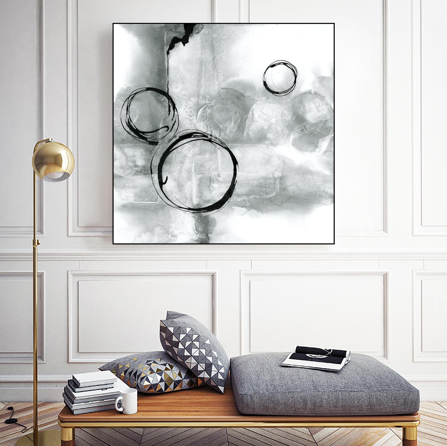 Full Circle I Gray by Chris Paschke on GIANT ART - grey abstract