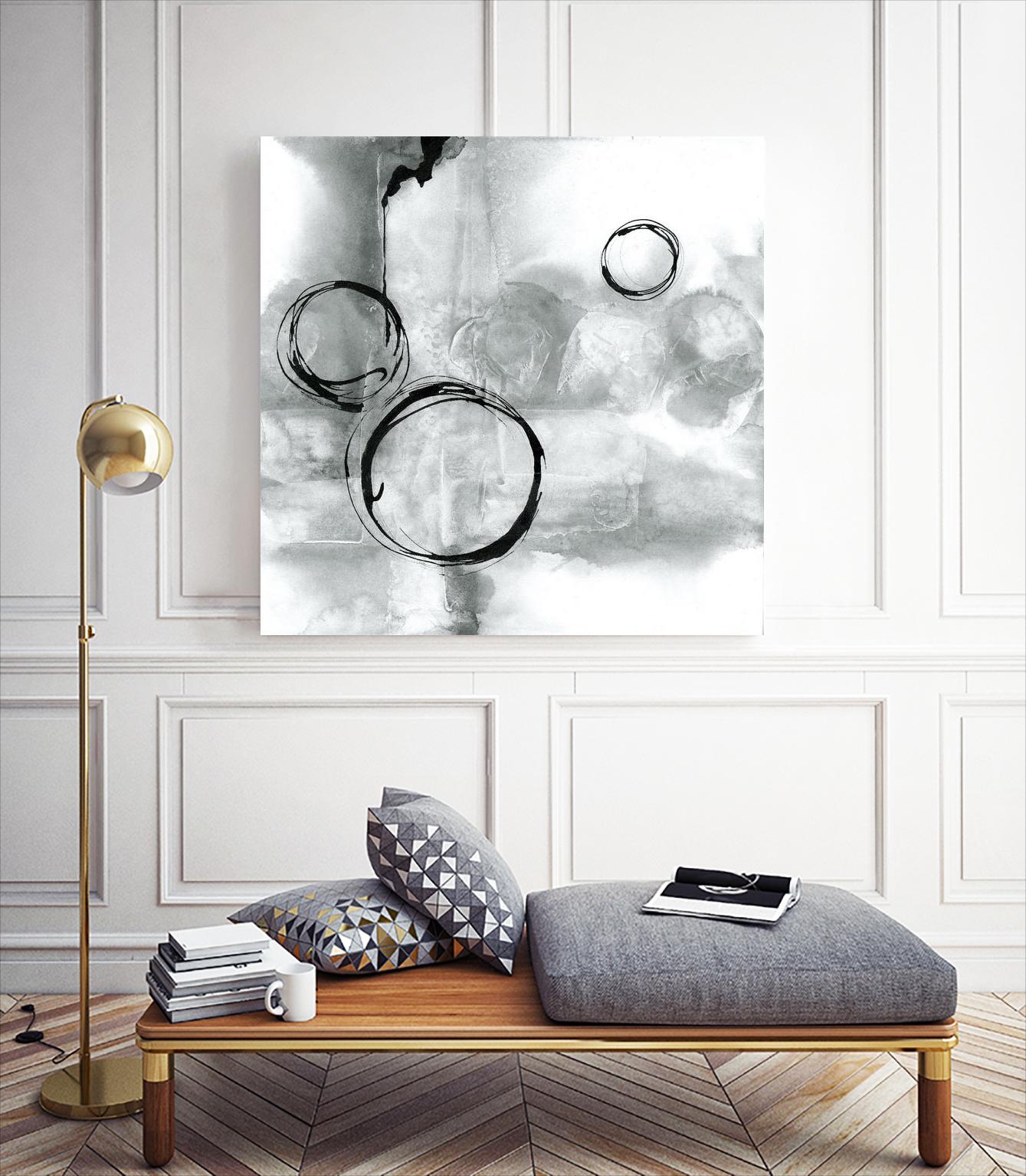 Full Circle I Gray by Chris Paschke on GIANT ART - grey abstract
