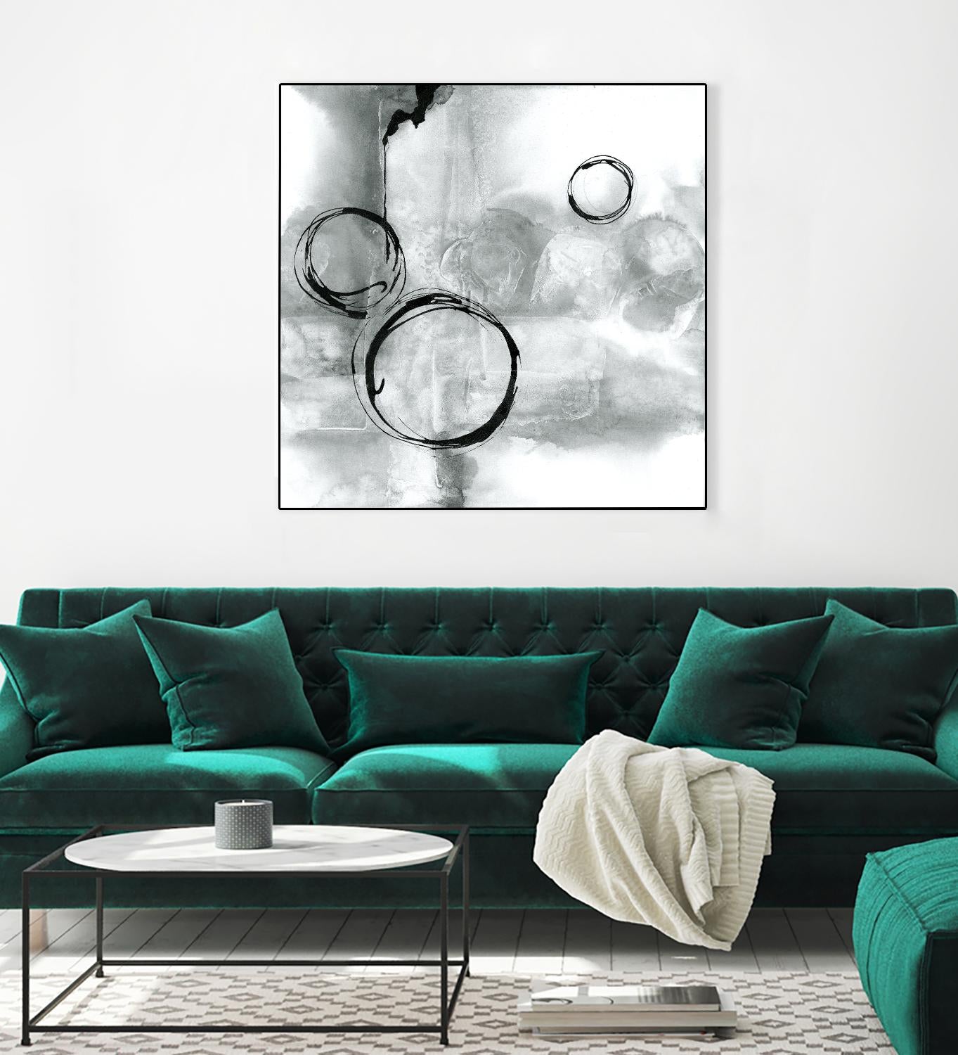 Full Circle I Gray by Chris Paschke on GIANT ART - grey abstract