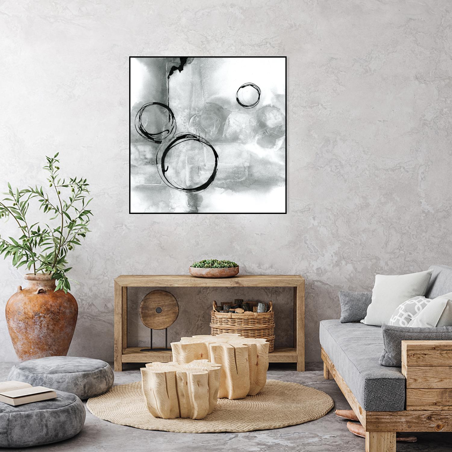 Full Circle I Gray by Chris Paschke on GIANT ART - grey abstract
