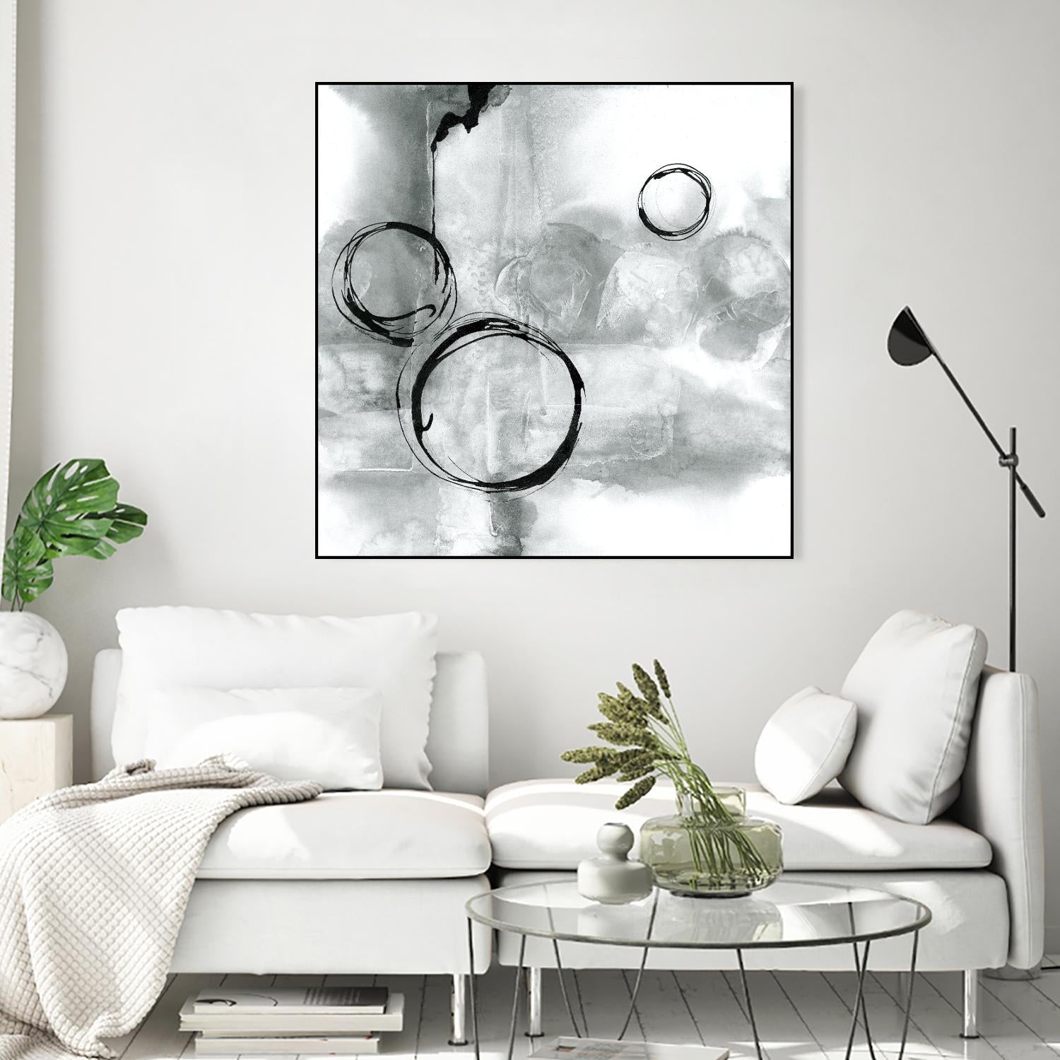 Full Circle I Gray by Chris Paschke on GIANT ART - grey abstract