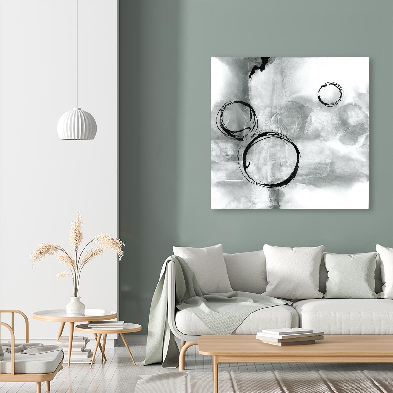 Full Circle I Gray by Chris Paschke on GIANT ART - grey abstract