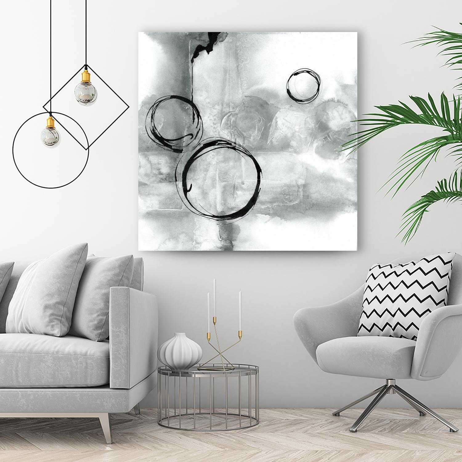 Full Circle I Gray by Chris Paschke on GIANT ART - grey abstract