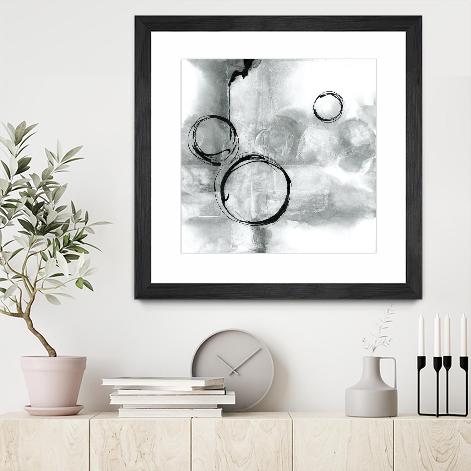 Full Circle I Gray by Chris Paschke on GIANT ART - grey abstract