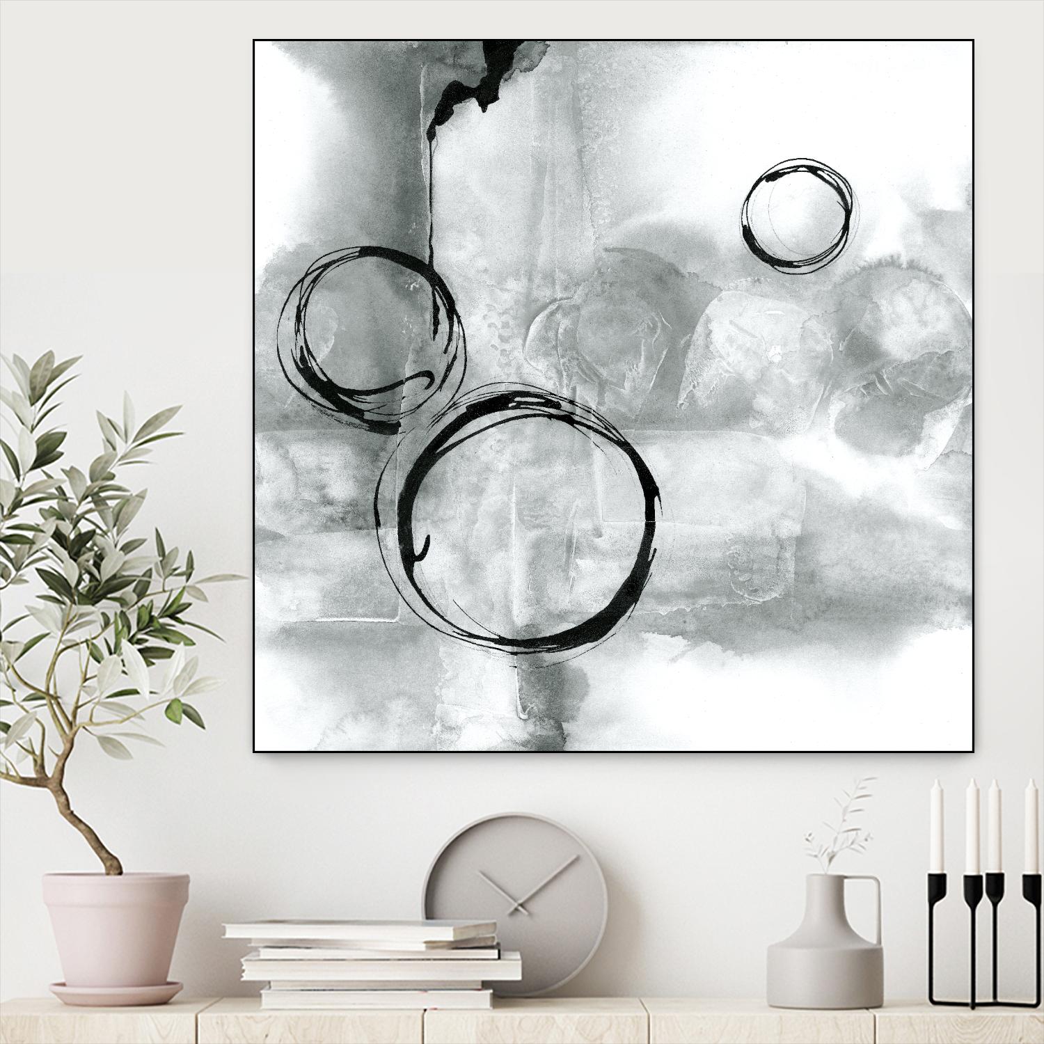 Full Circle I Gray by Chris Paschke on GIANT ART - grey abstract