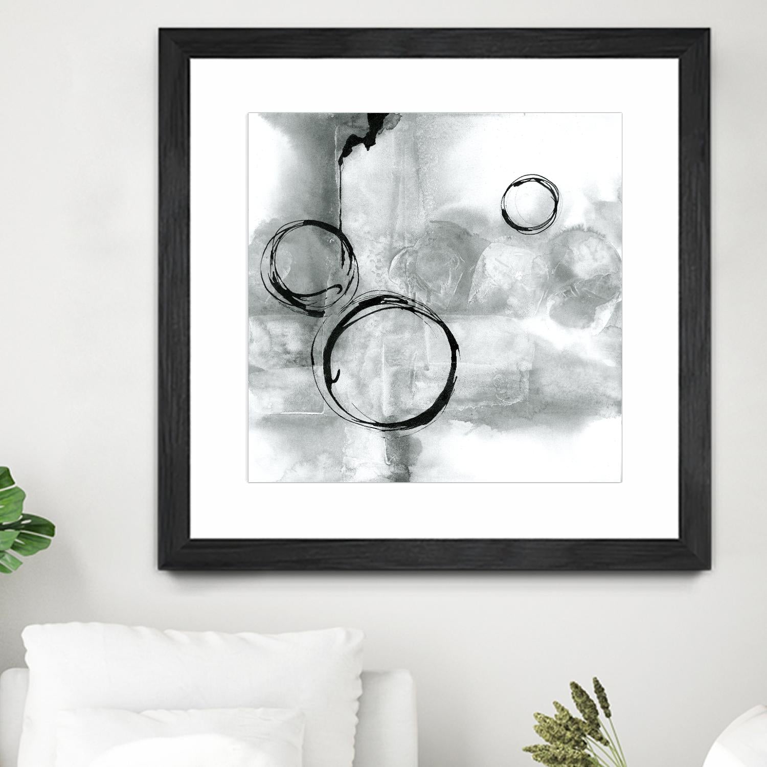 Full Circle I Gray by Chris Paschke on GIANT ART - grey abstract