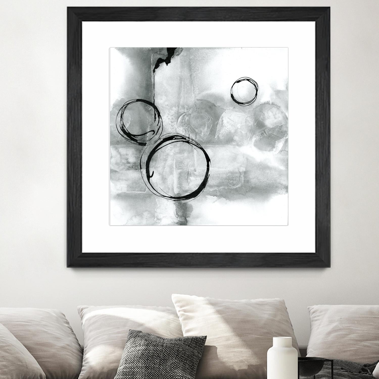 Full Circle I Gray by Chris Paschke on GIANT ART - grey abstract