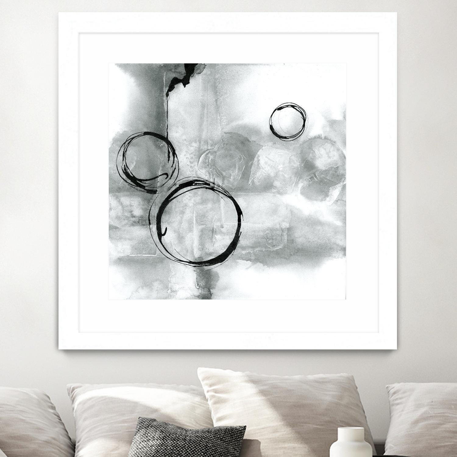 Full Circle I Gray by Chris Paschke on GIANT ART - grey abstract