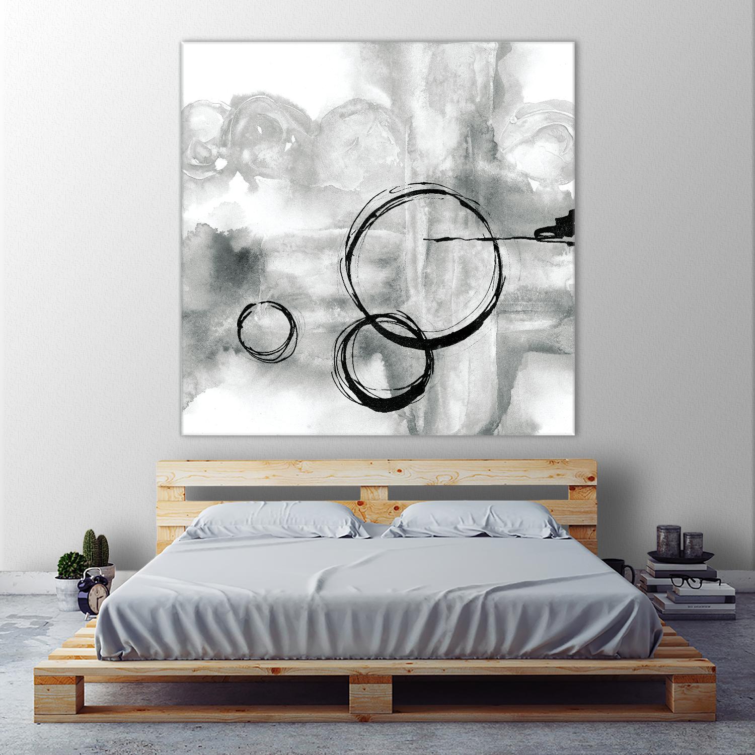 Full Circle II grey by Chris Paschke on GIANT ART - white abstract