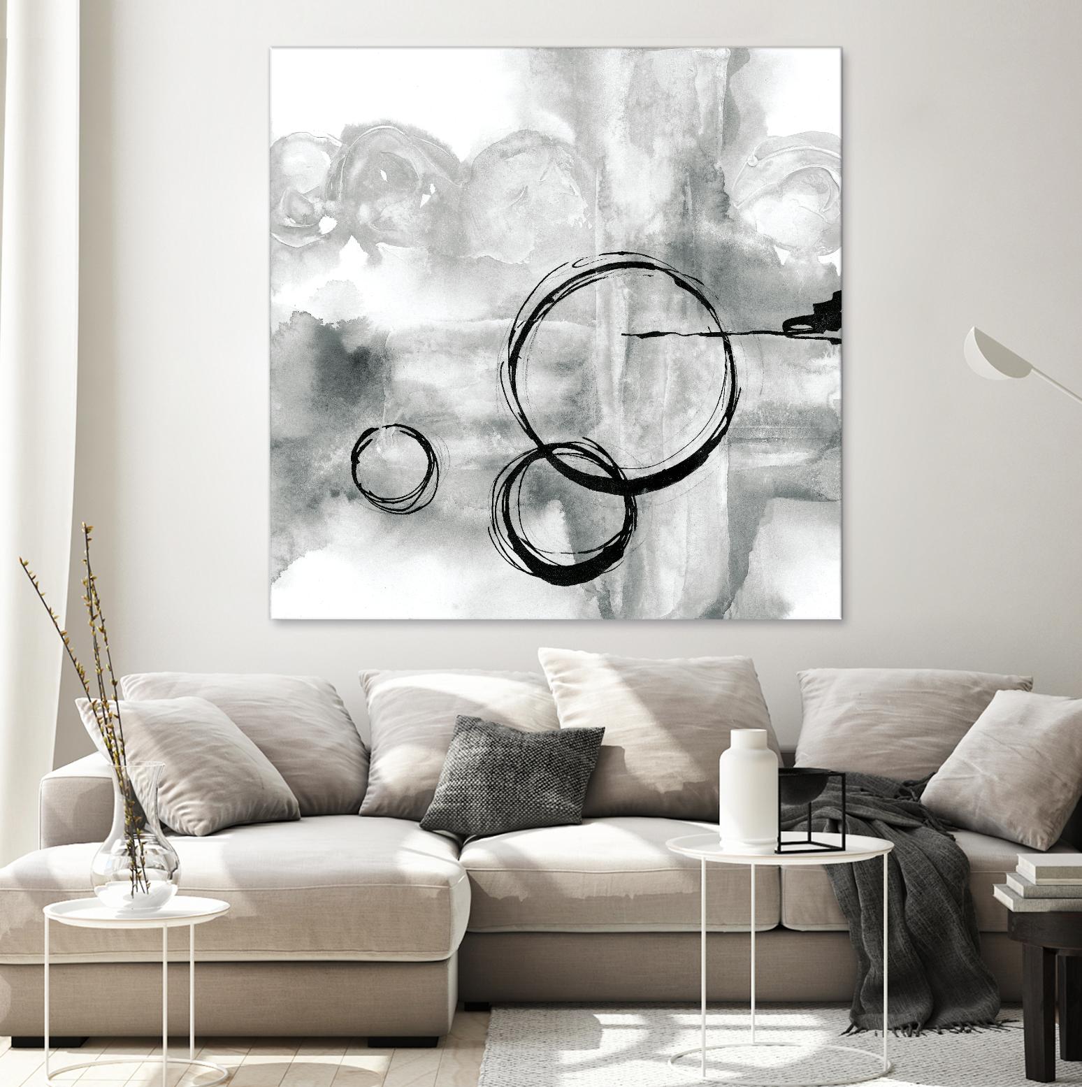 Full Circle II grey by Chris Paschke on GIANT ART - white abstract