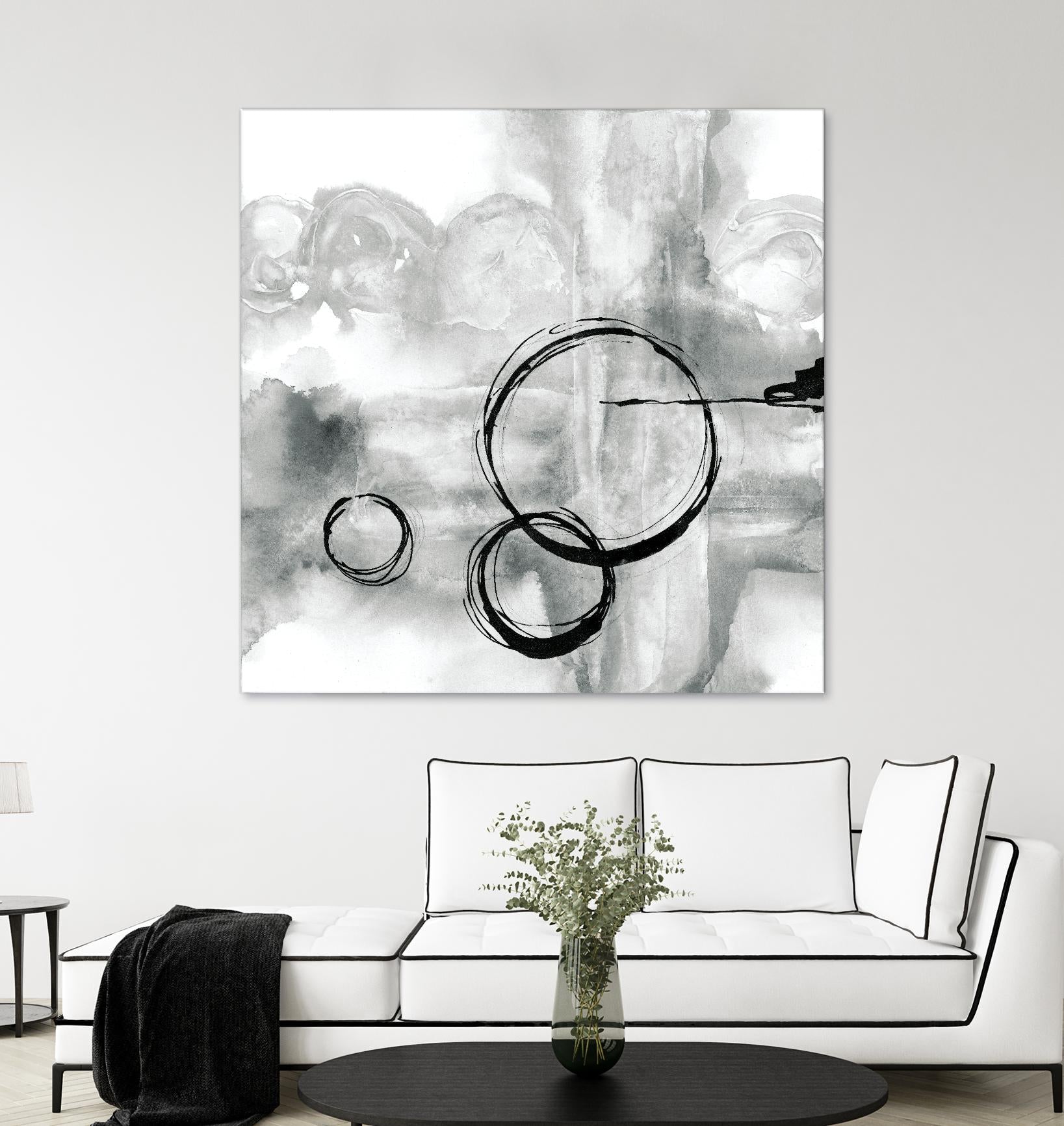 Full Circle II grey by Chris Paschke on GIANT ART - white abstract