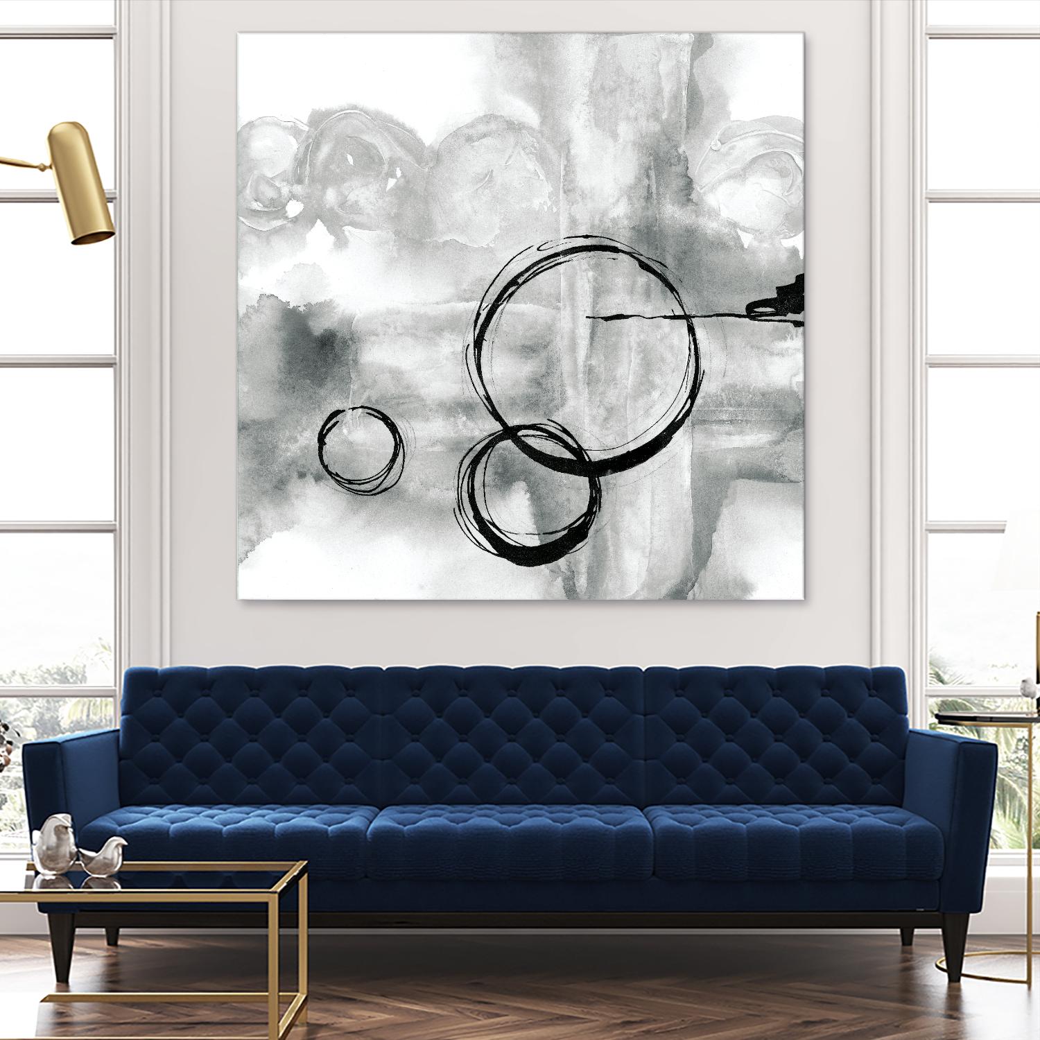 Full Circle II grey by Chris Paschke on GIANT ART - white abstract