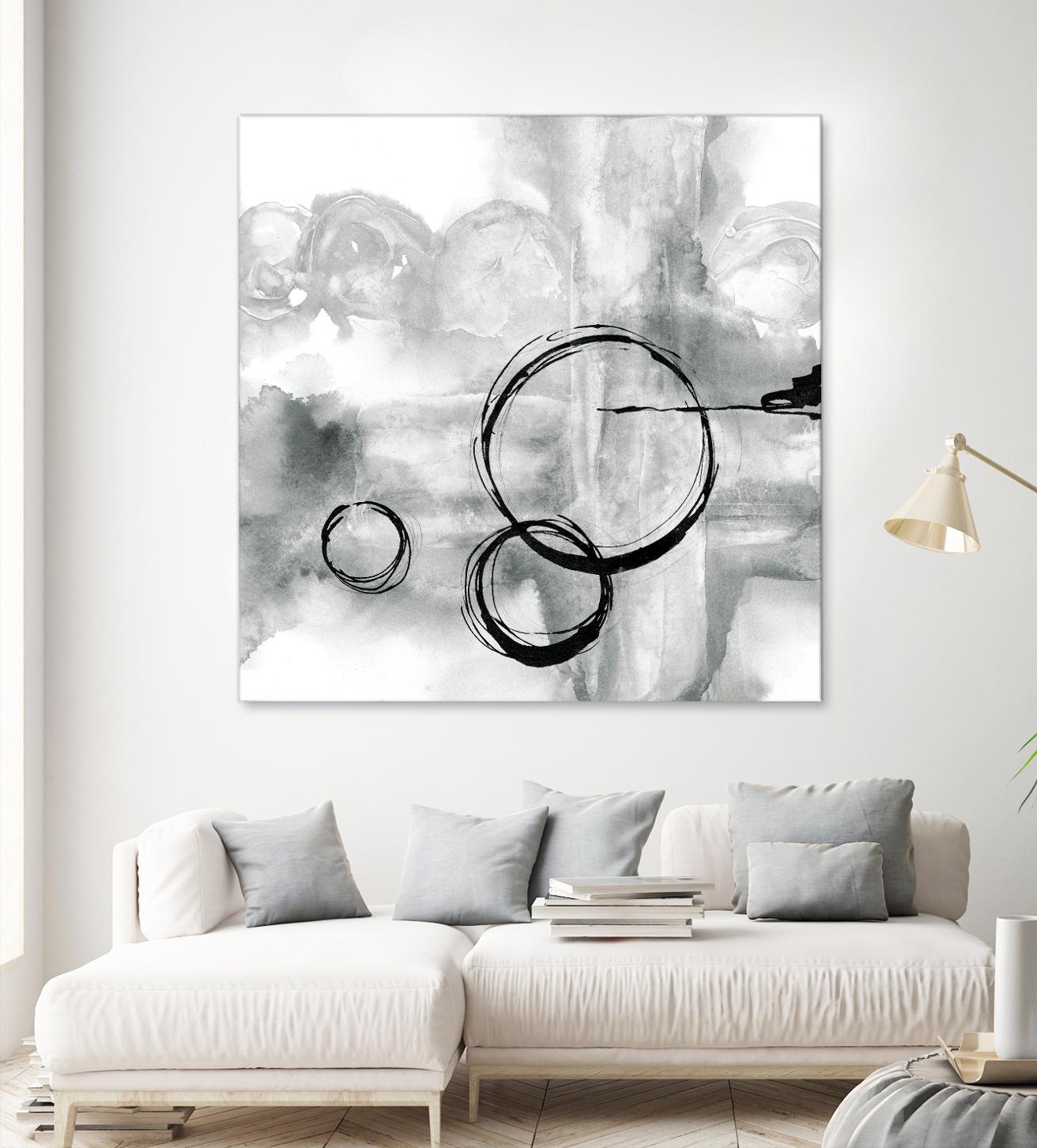 Full Circle II grey by Chris Paschke on GIANT ART - white abstract