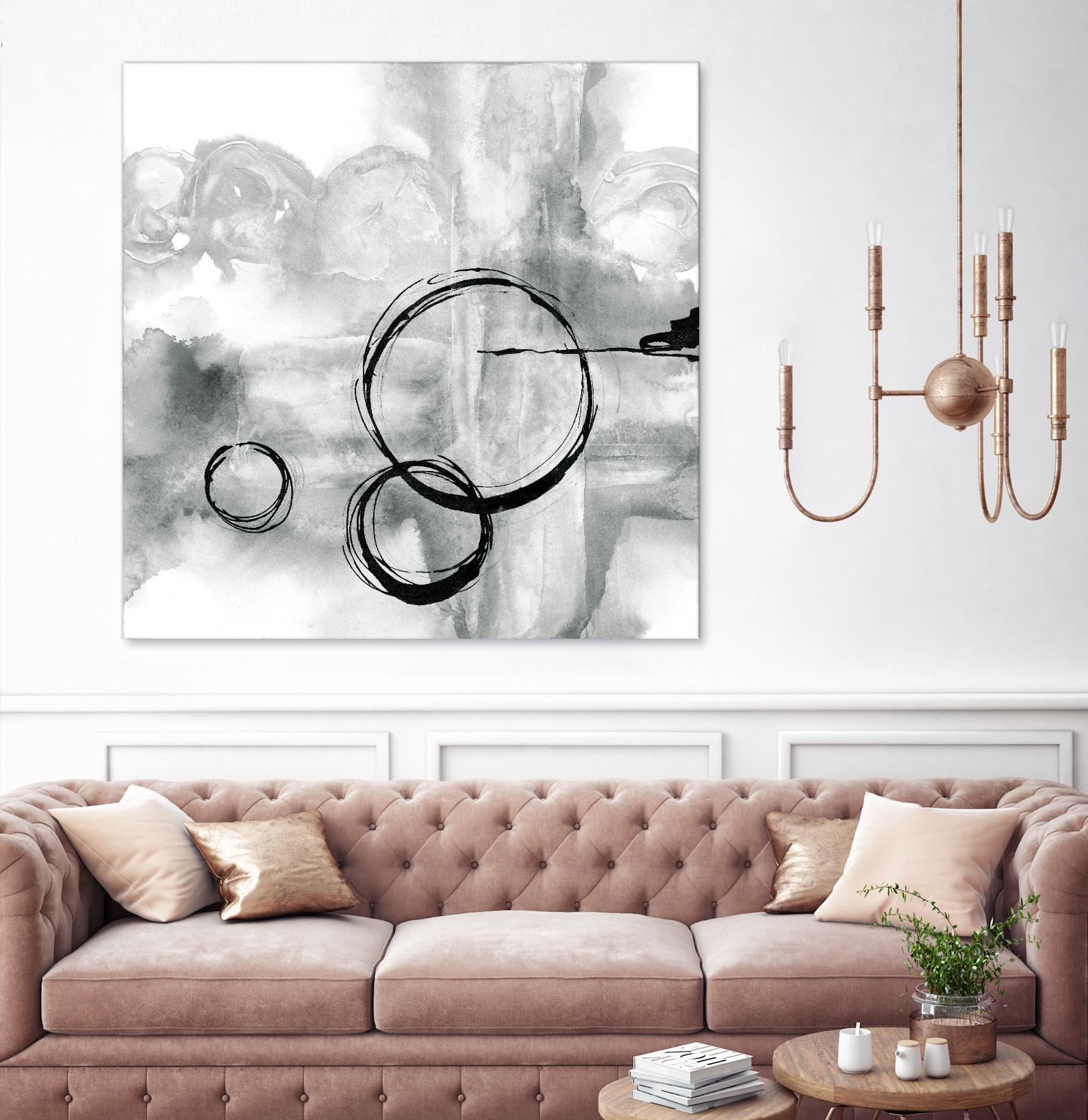 Full Circle II grey by Chris Paschke on GIANT ART - white abstract