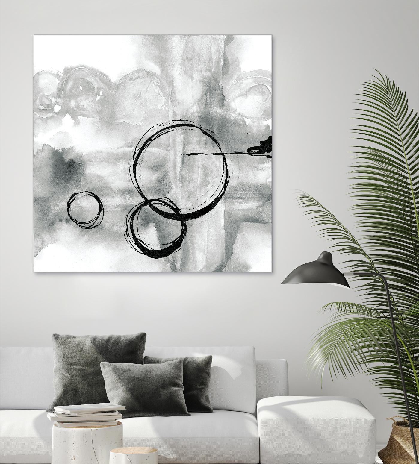 Full Circle II grey by Chris Paschke on GIANT ART - white abstract
