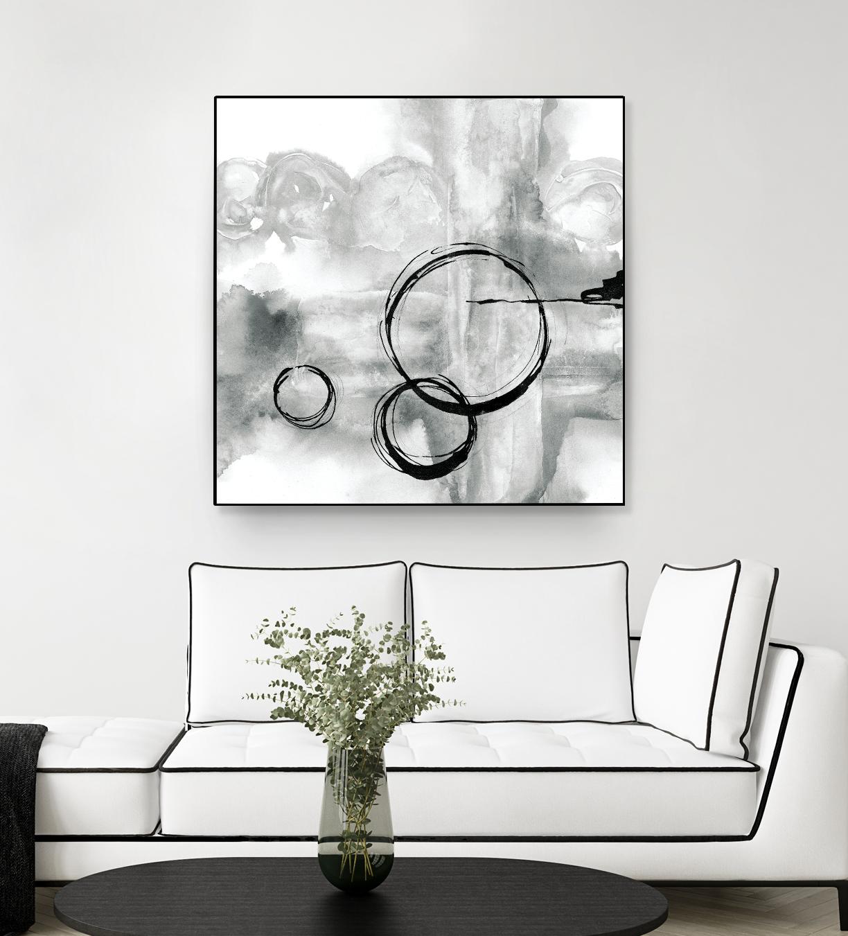 Full Circle II grey by Chris Paschke on GIANT ART - white abstract