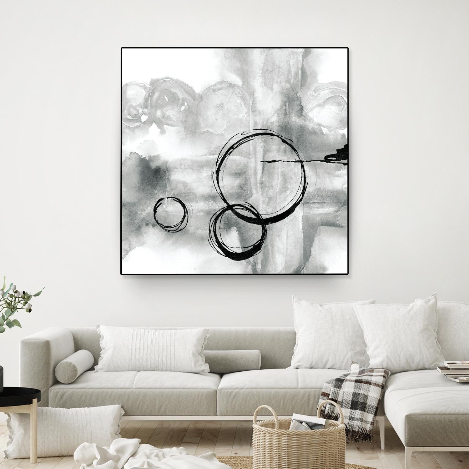 Full Circle II grey by Chris Paschke on GIANT ART - white abstract