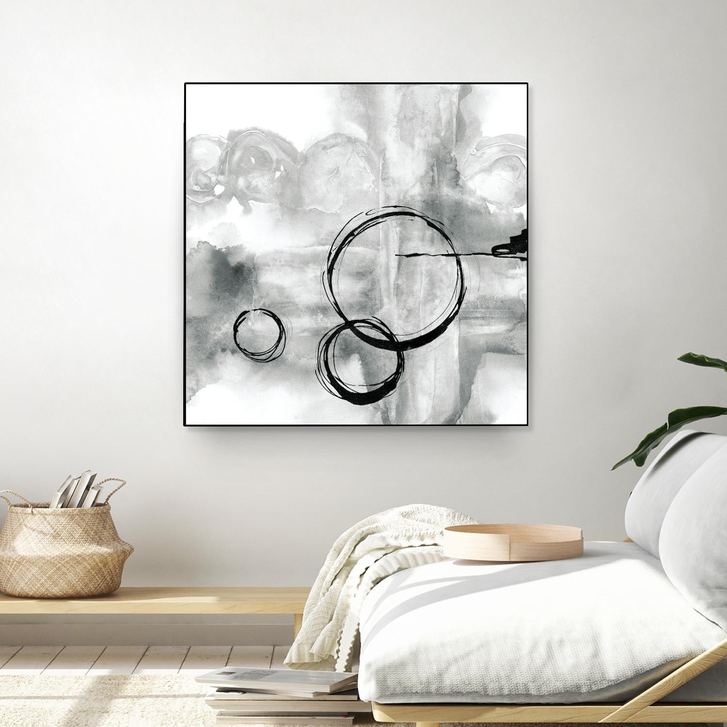 Full Circle II grey by Chris Paschke on GIANT ART - white abstract