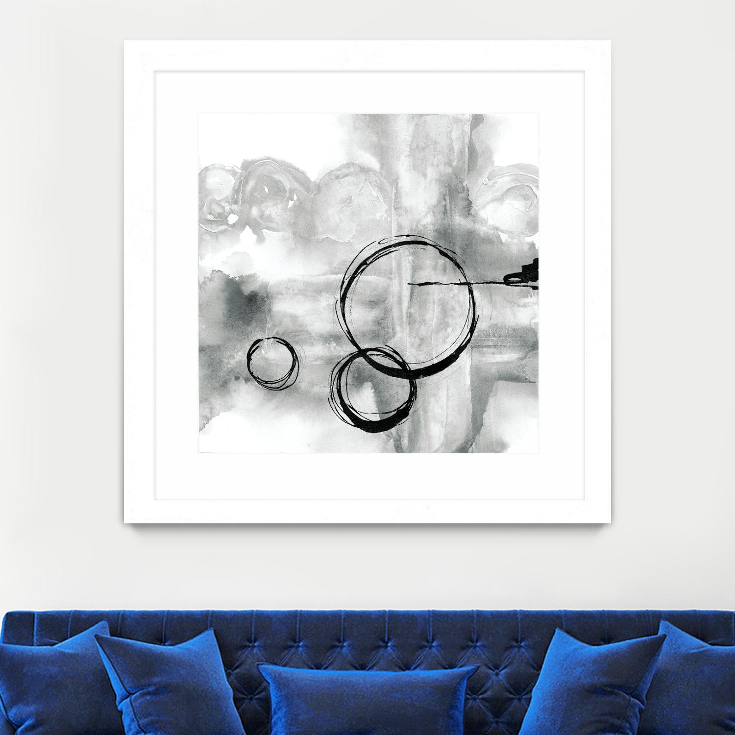 Full Circle II grey by Chris Paschke on GIANT ART - white abstract