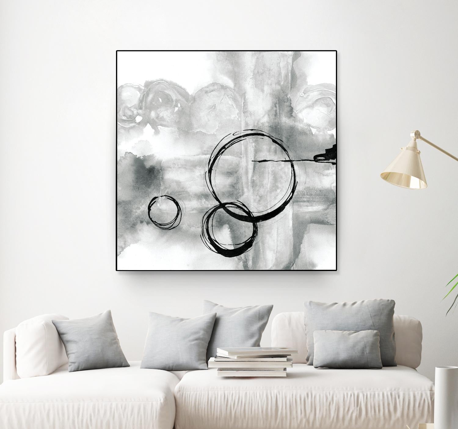 Full Circle II grey by Chris Paschke on GIANT ART - white abstract