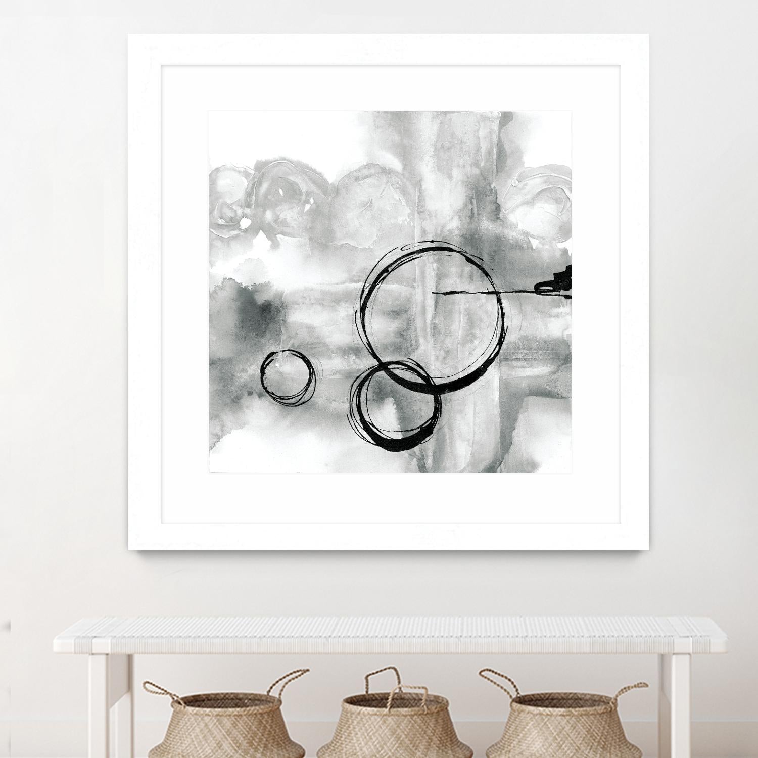 Full Circle II grey by Chris Paschke on GIANT ART - white abstract