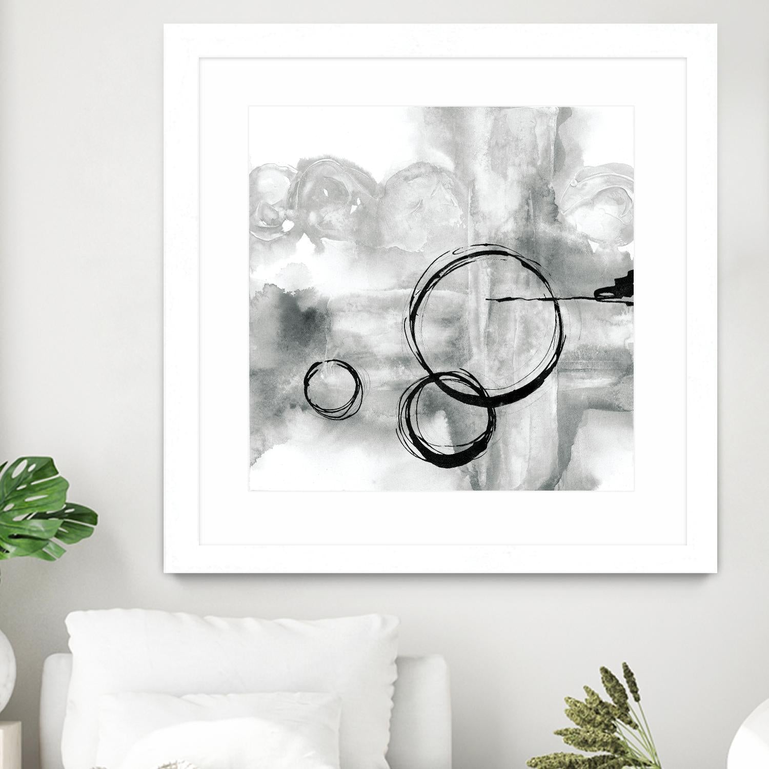 Full Circle II grey by Chris Paschke on GIANT ART - white abstract