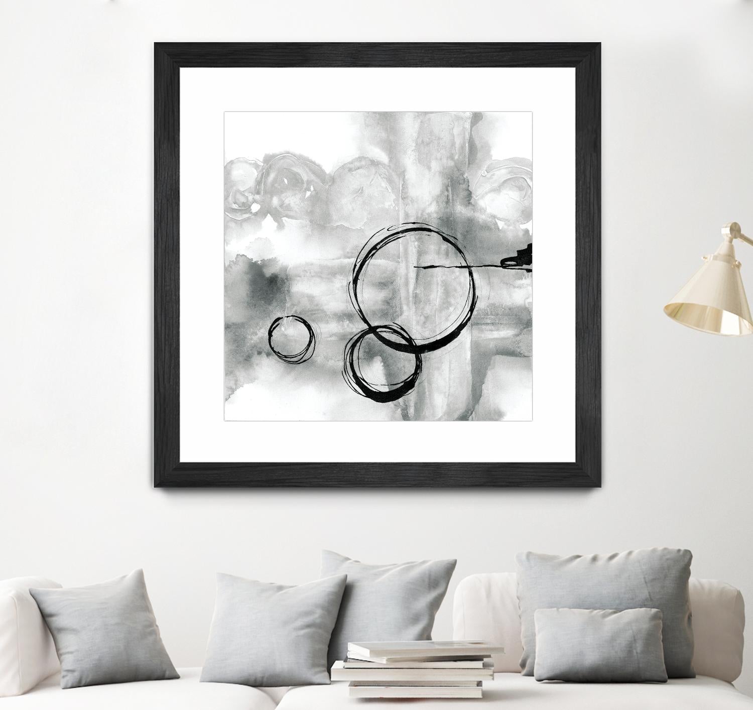 Full Circle II grey by Chris Paschke on GIANT ART - white abstract