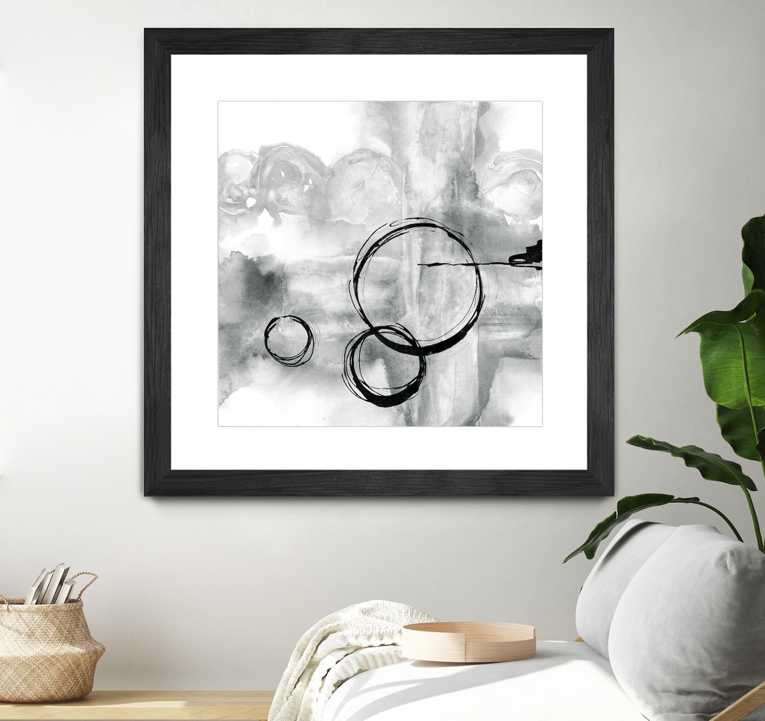 Full Circle II grey by Chris Paschke on GIANT ART - white abstract