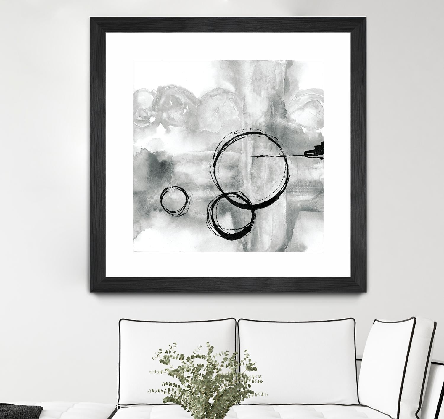 Full Circle II grey by Chris Paschke on GIANT ART - white abstract
