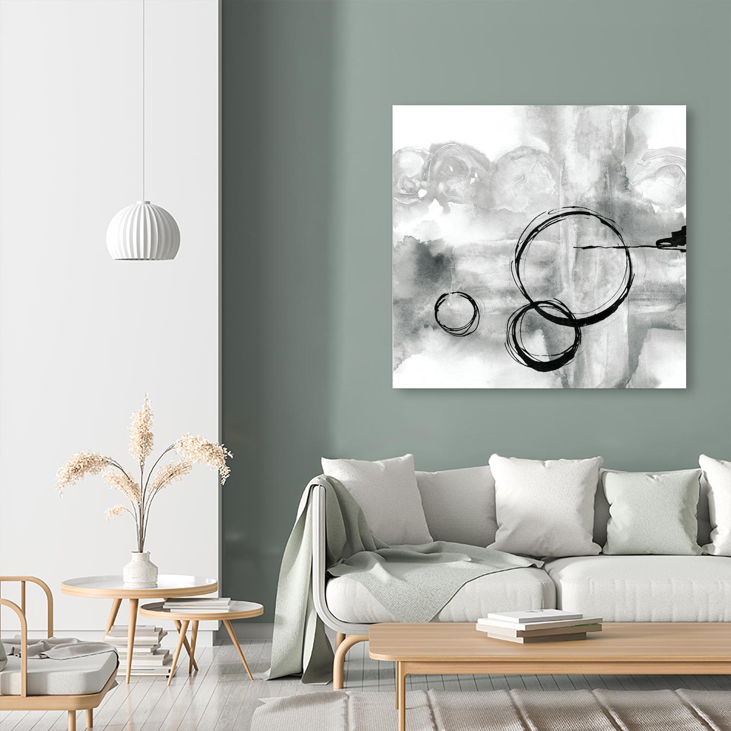 Full Circle II grey by Chris Paschke on GIANT ART - white abstract