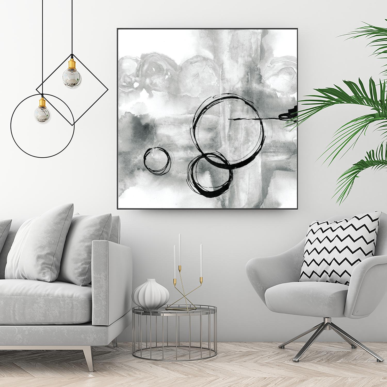 Full Circle II grey by Chris Paschke on GIANT ART - white abstract