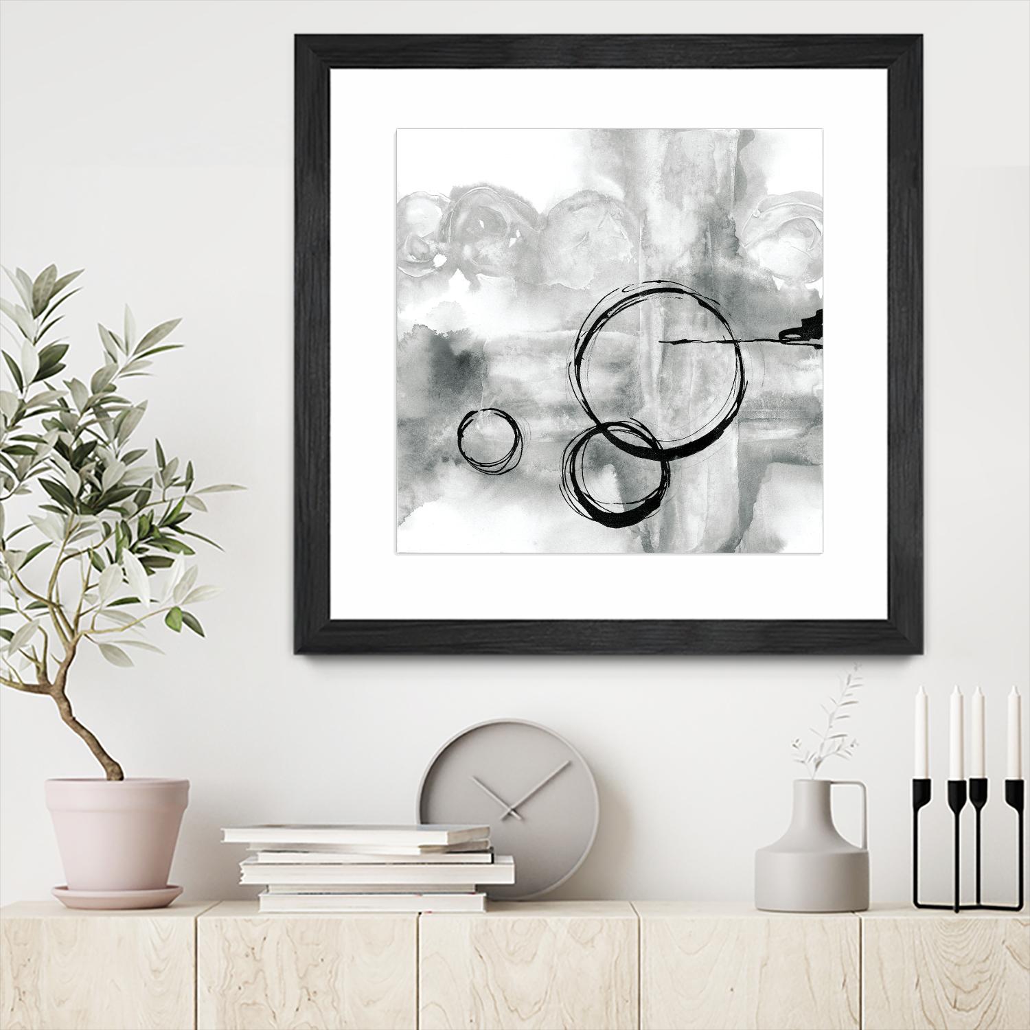 Full Circle II grey by Chris Paschke on GIANT ART - white abstract