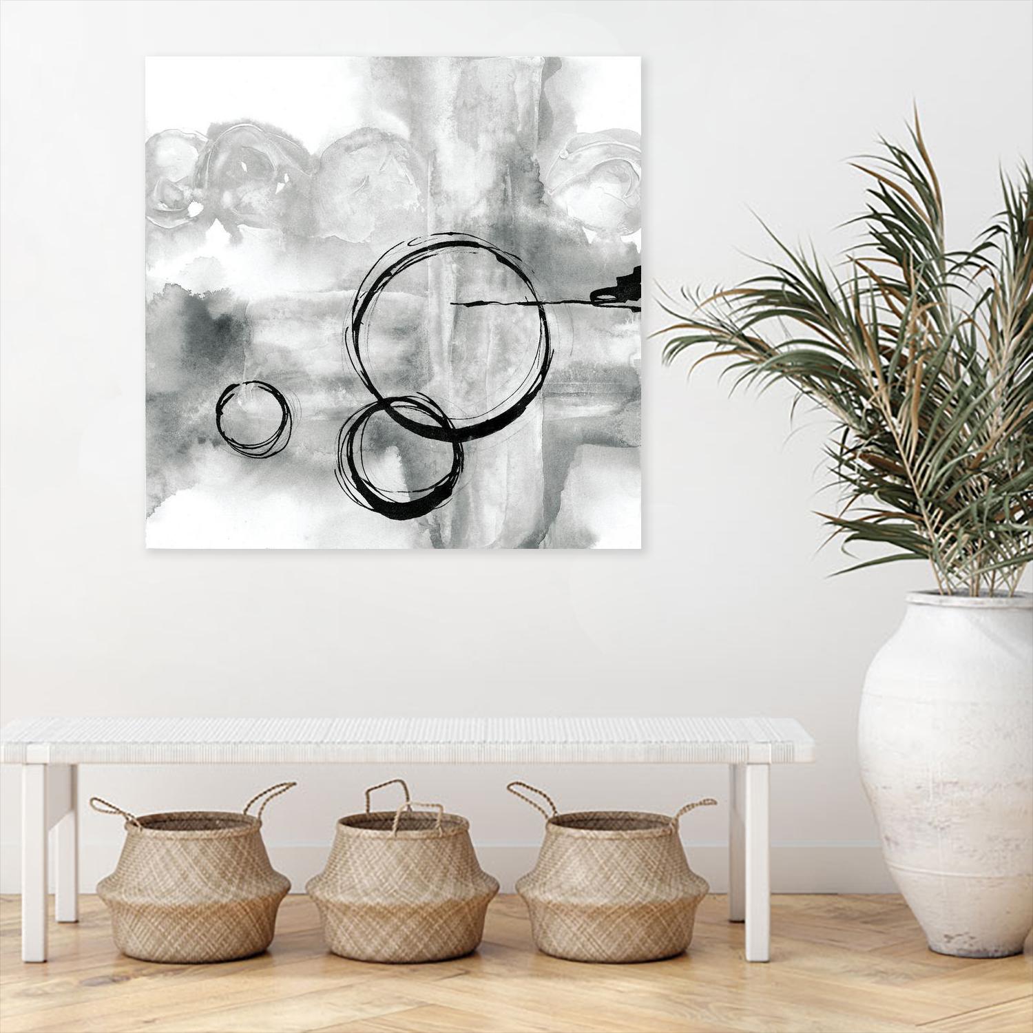 Full Circle II grey by Chris Paschke on GIANT ART - white abstract