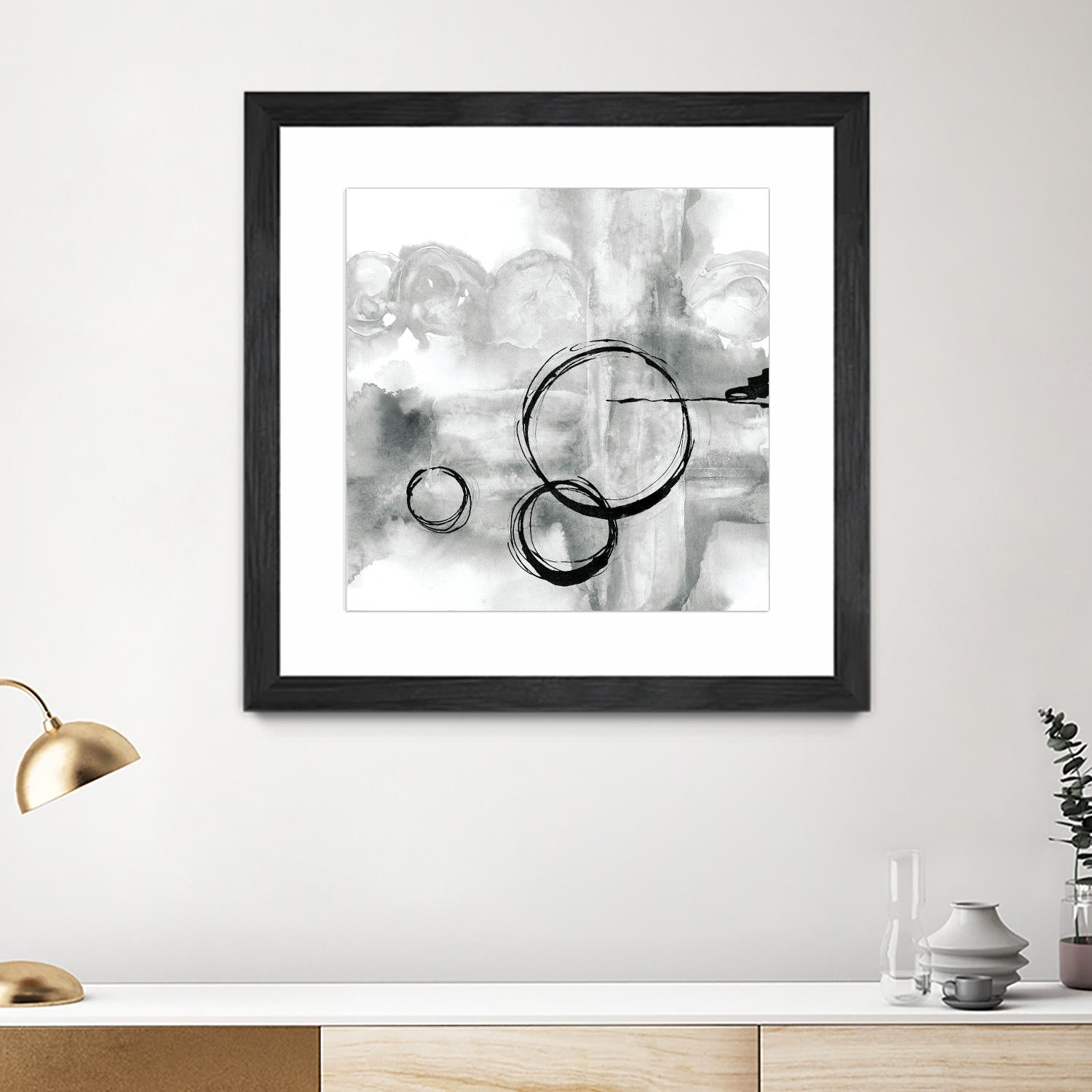Full Circle II grey by Chris Paschke on GIANT ART - white abstract