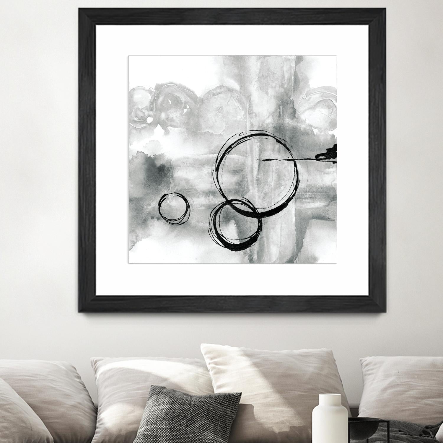 Full Circle II grey by Chris Paschke on GIANT ART - white abstract