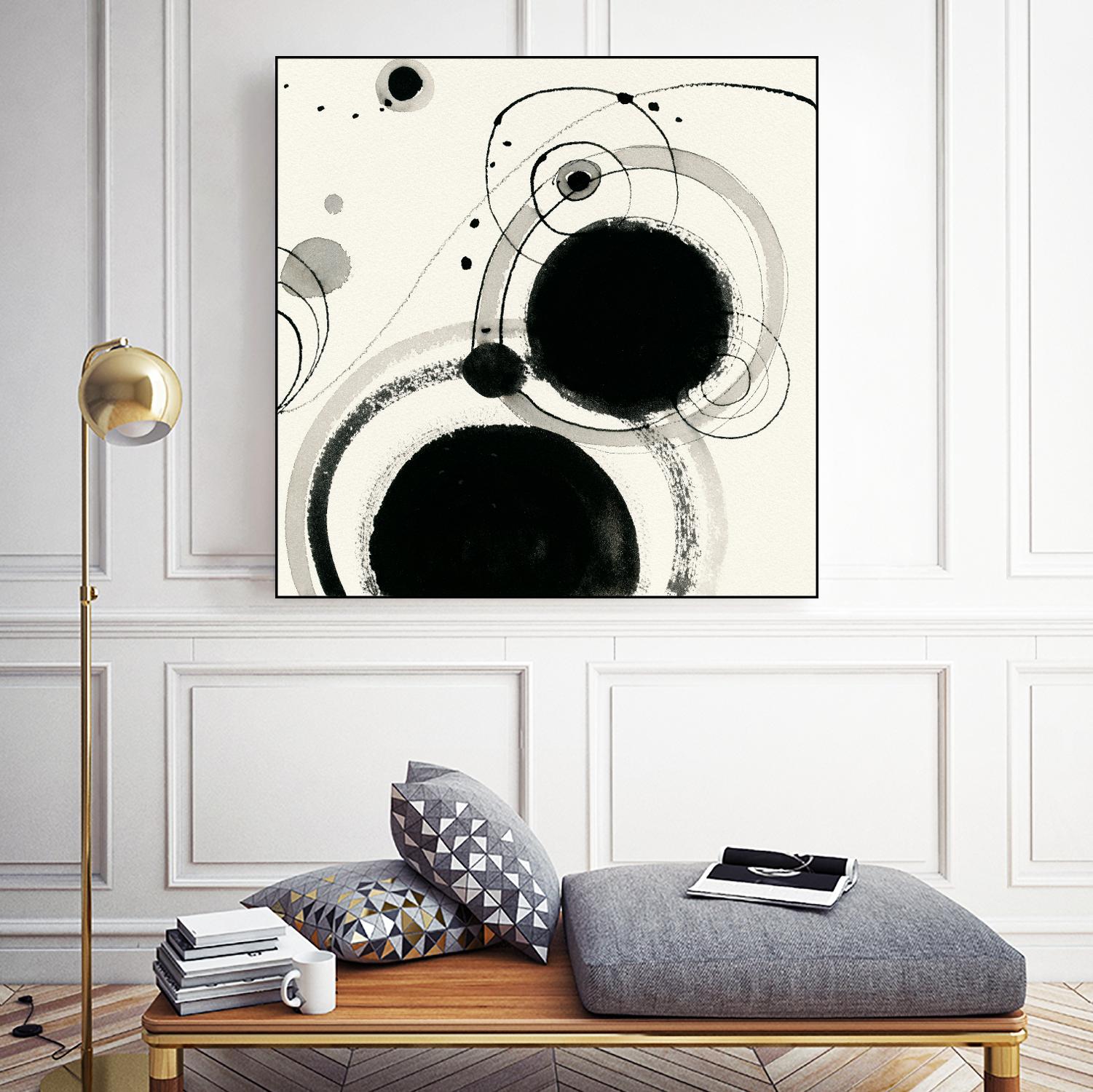Planetary III by Shirley Novak on GIANT ART - beige abstract
