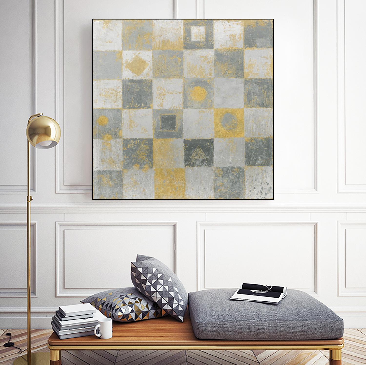 Neutrality Abstract Gold by James Wiens on GIANT ART - grey abstract