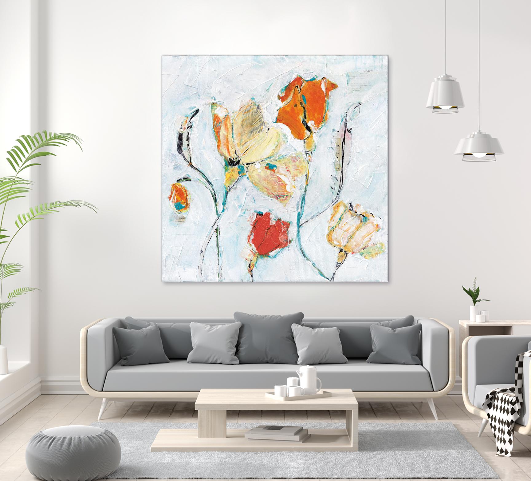 The Sanctuary II by Kellie Day on GIANT ART - red floral