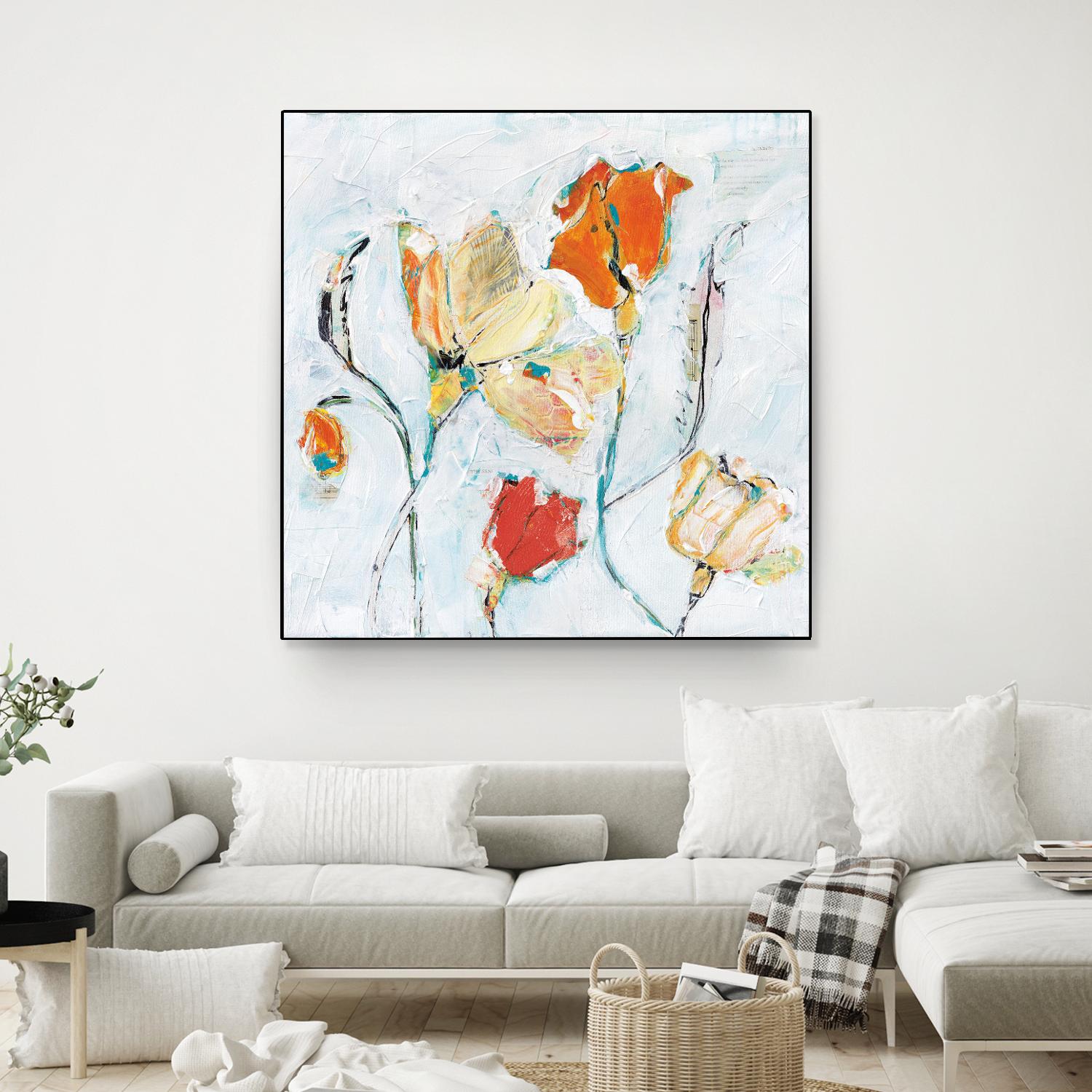 The Sanctuary II by Kellie Day on GIANT ART - red floral