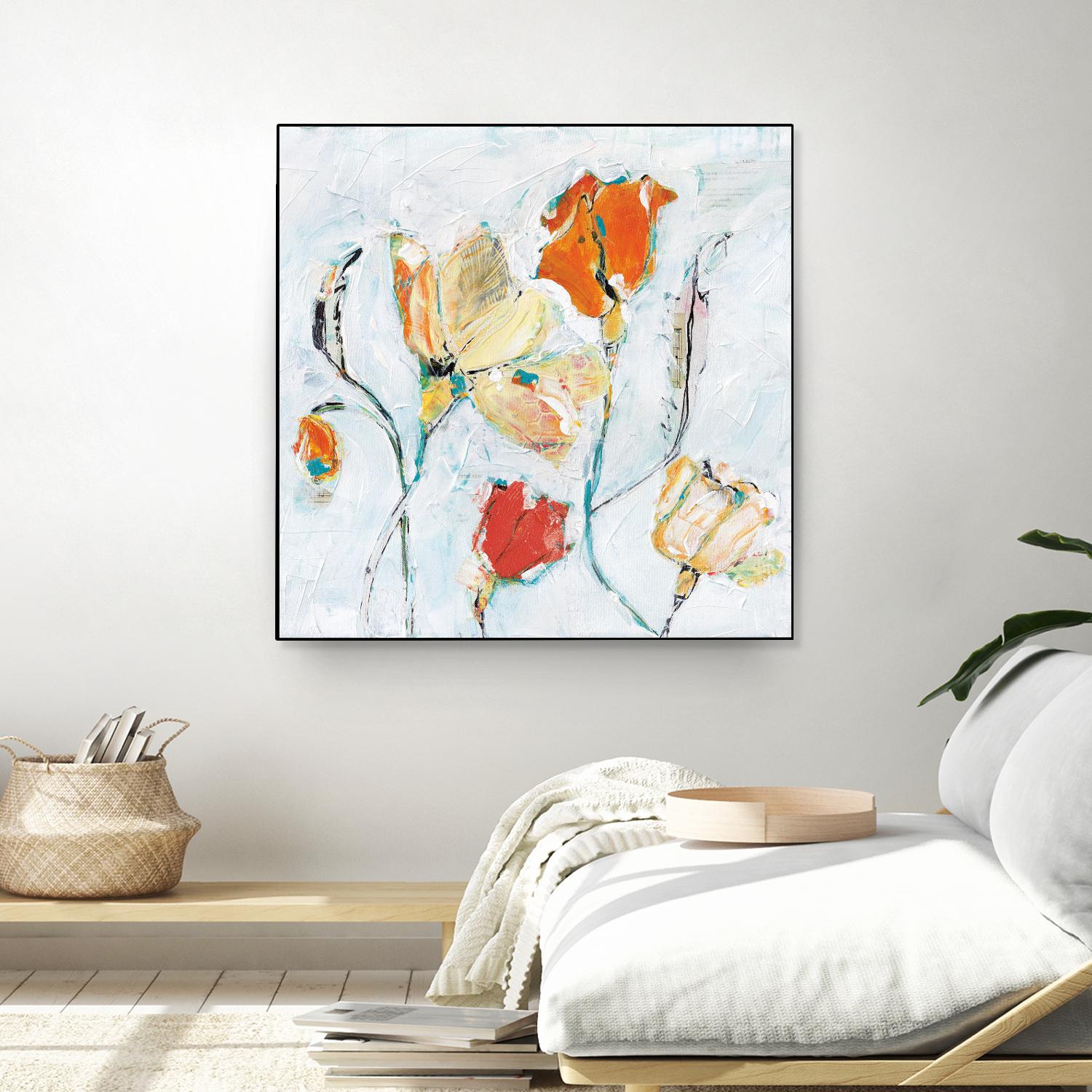 The Sanctuary II by Kellie Day on GIANT ART - red floral