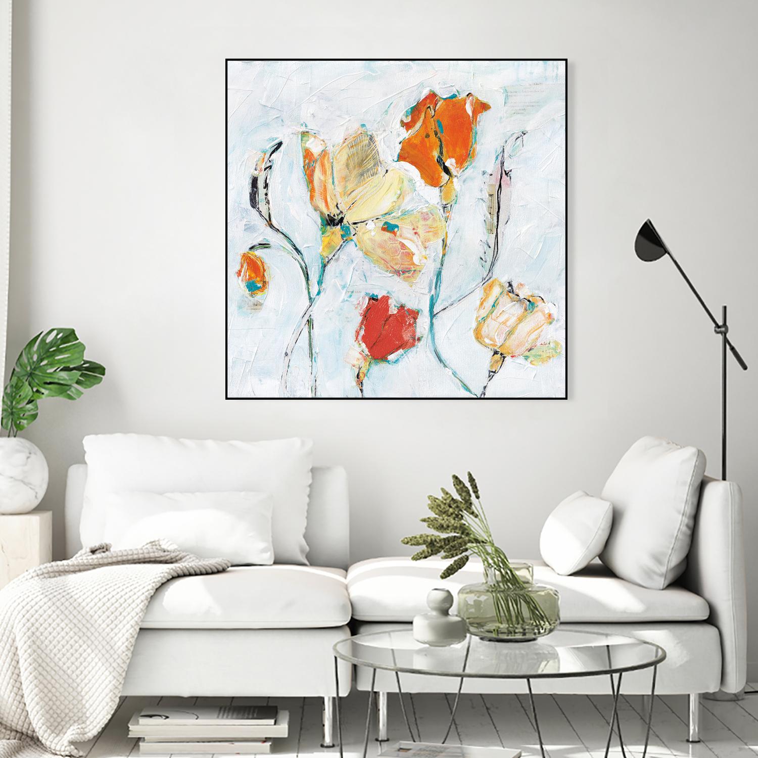 The Sanctuary II by Kellie Day on GIANT ART - red floral