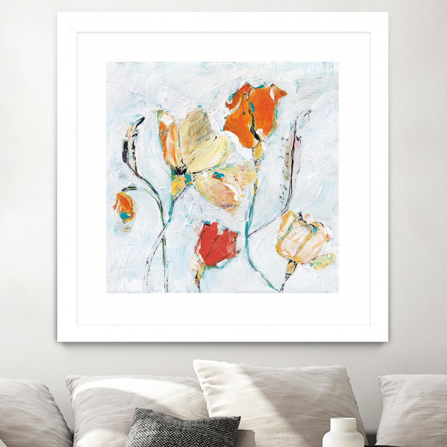 The Sanctuary II by Kellie Day on GIANT ART - red floral