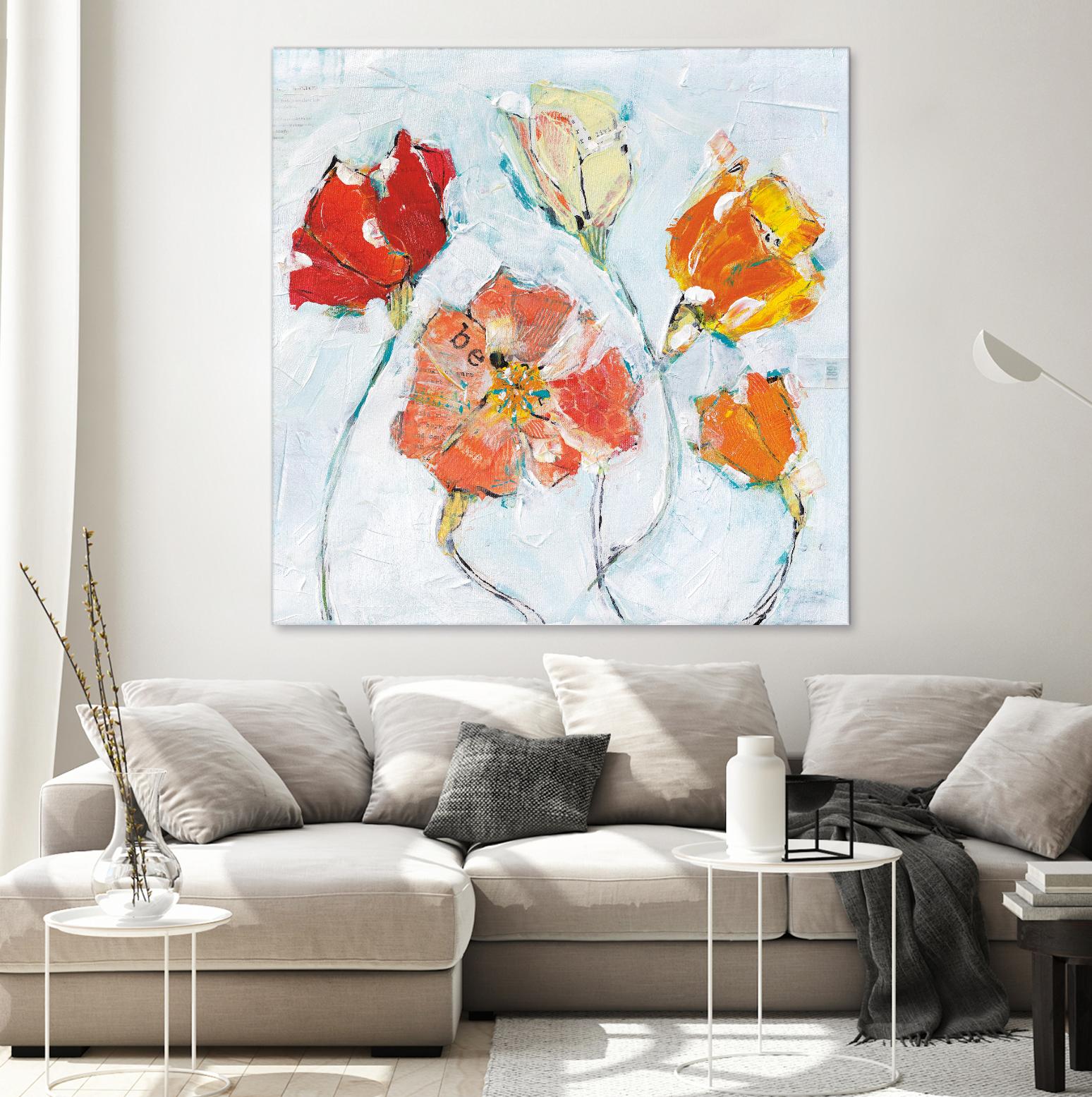 The Sanctuary III by Kellie Day on GIANT ART - red floral