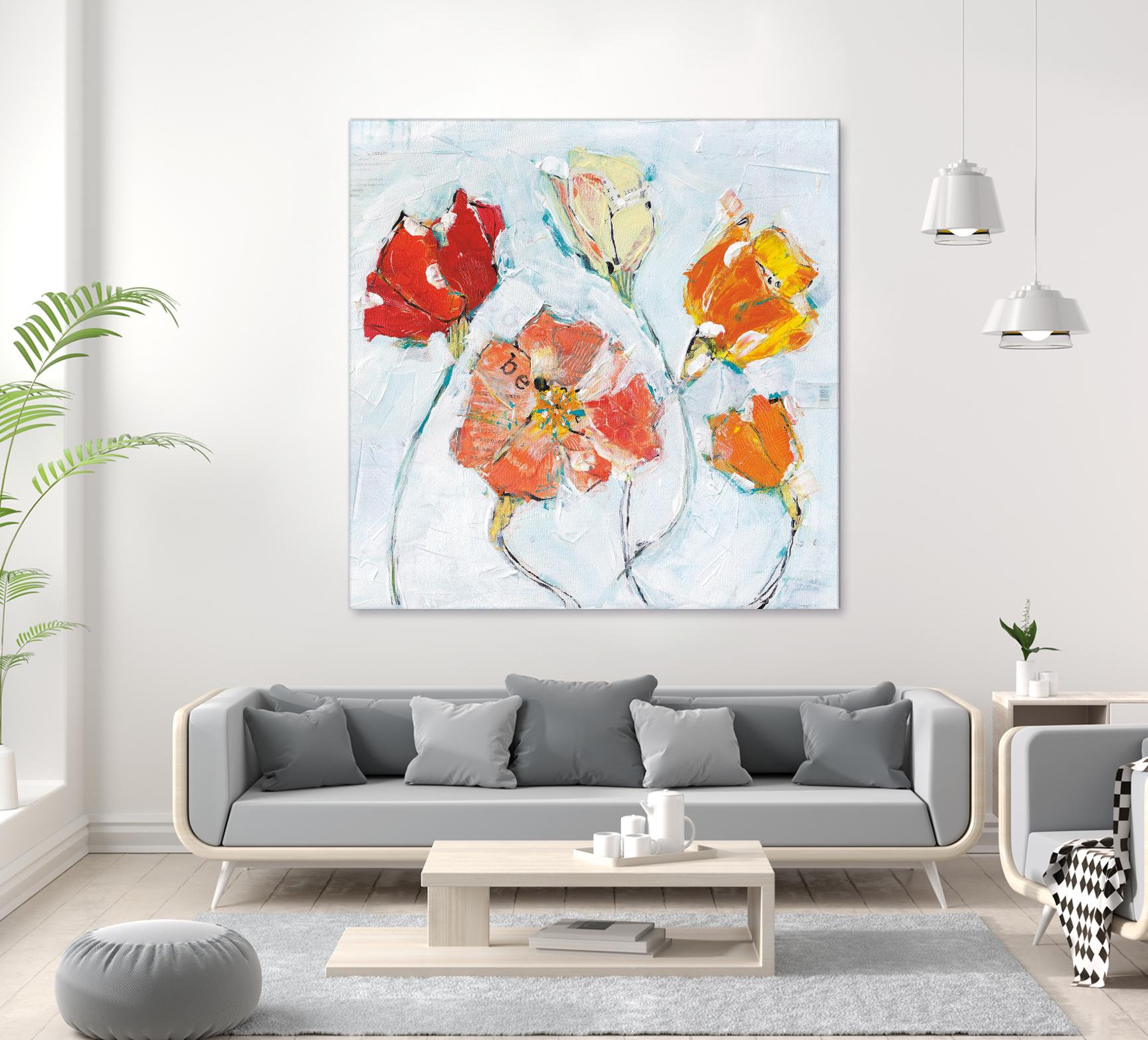 The Sanctuary III by Kellie Day on GIANT ART - red floral