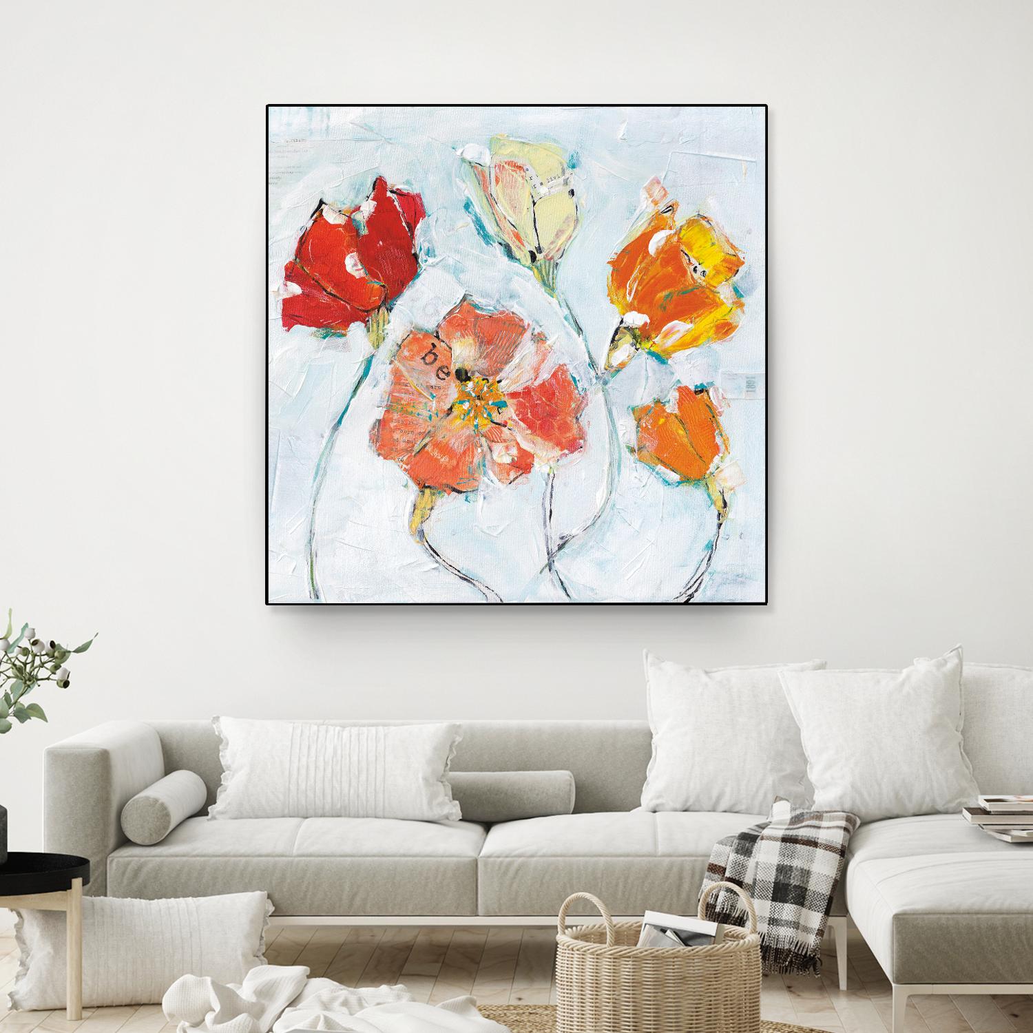 The Sanctuary III by Kellie Day on GIANT ART - red floral