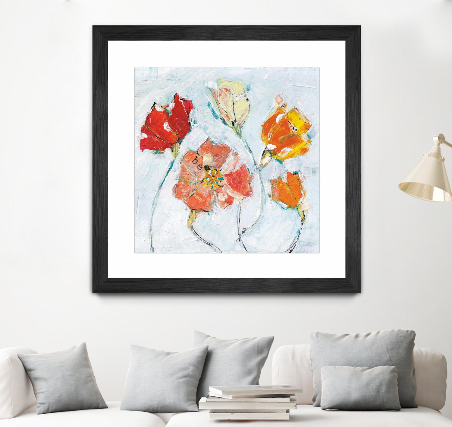 The Sanctuary III by Kellie Day on GIANT ART - red floral