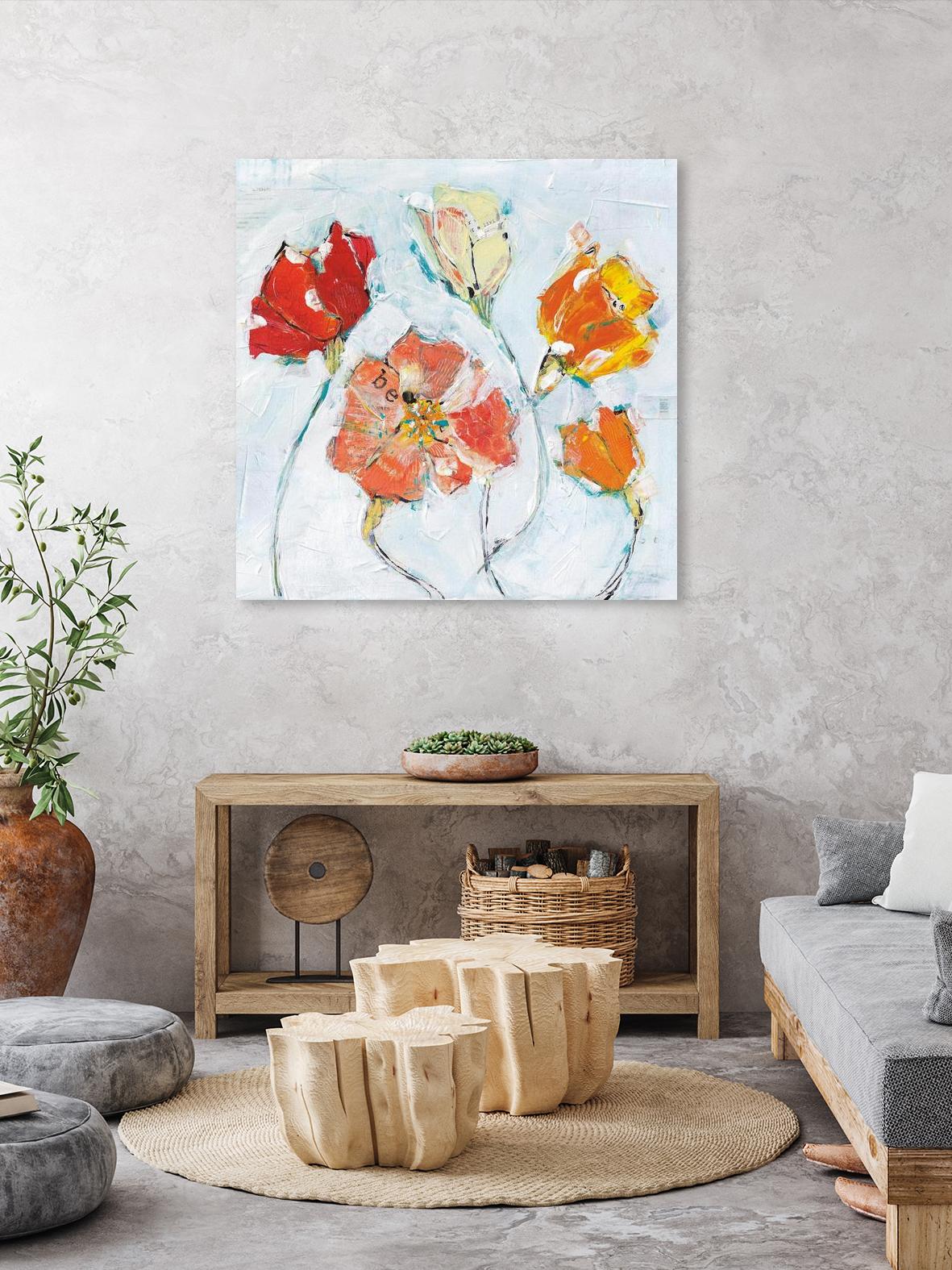 The Sanctuary III by Kellie Day on GIANT ART - red floral