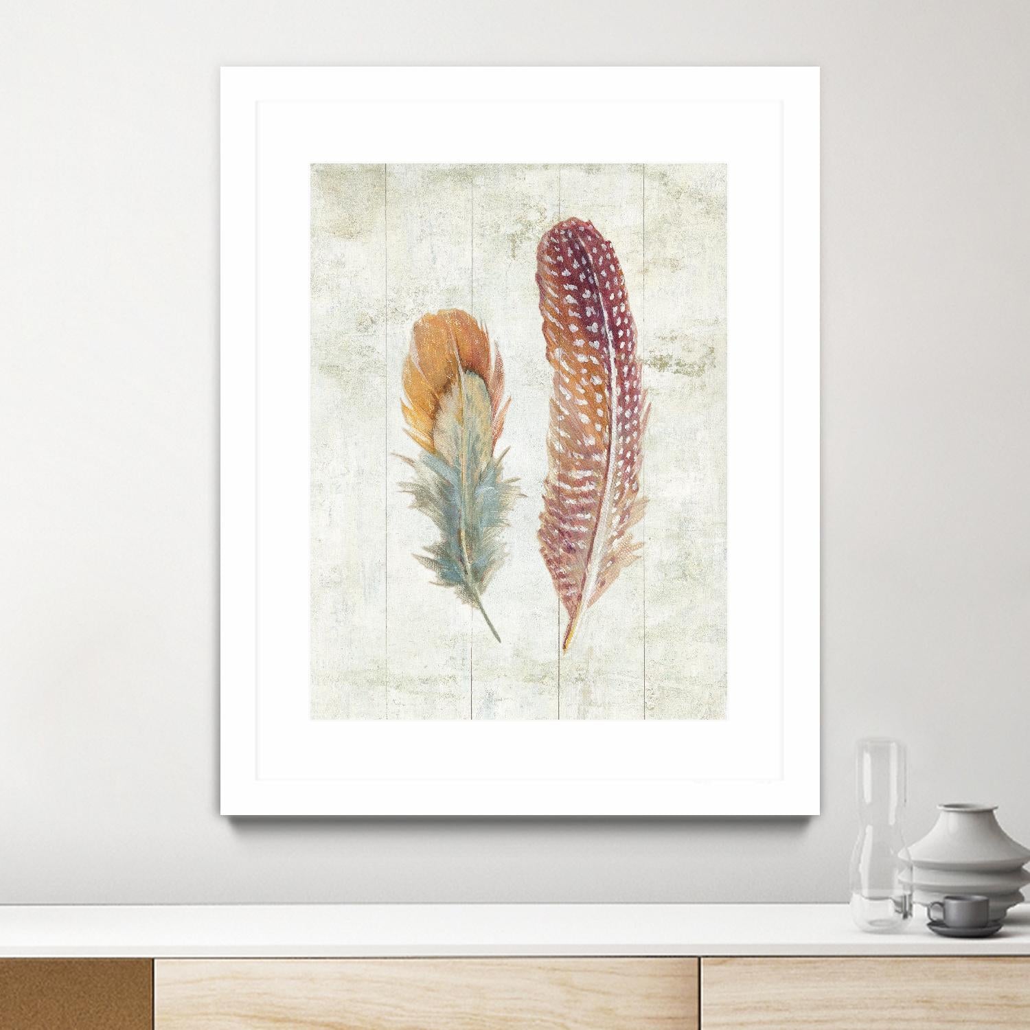 Natural Flora XI Bold Feathers by Danhui Nai on GIANT ART - beige contemporary